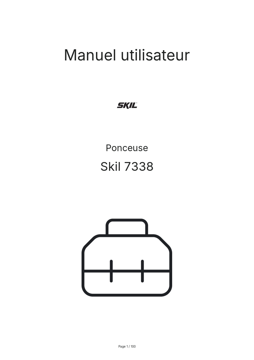 Image de la première page du manuel de l'appareil 7338