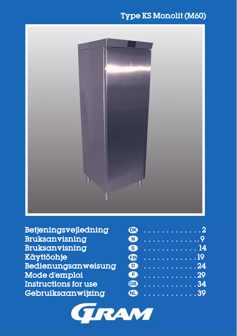 Page 1 de la notice Manuel utilisateur Gram KS2300
