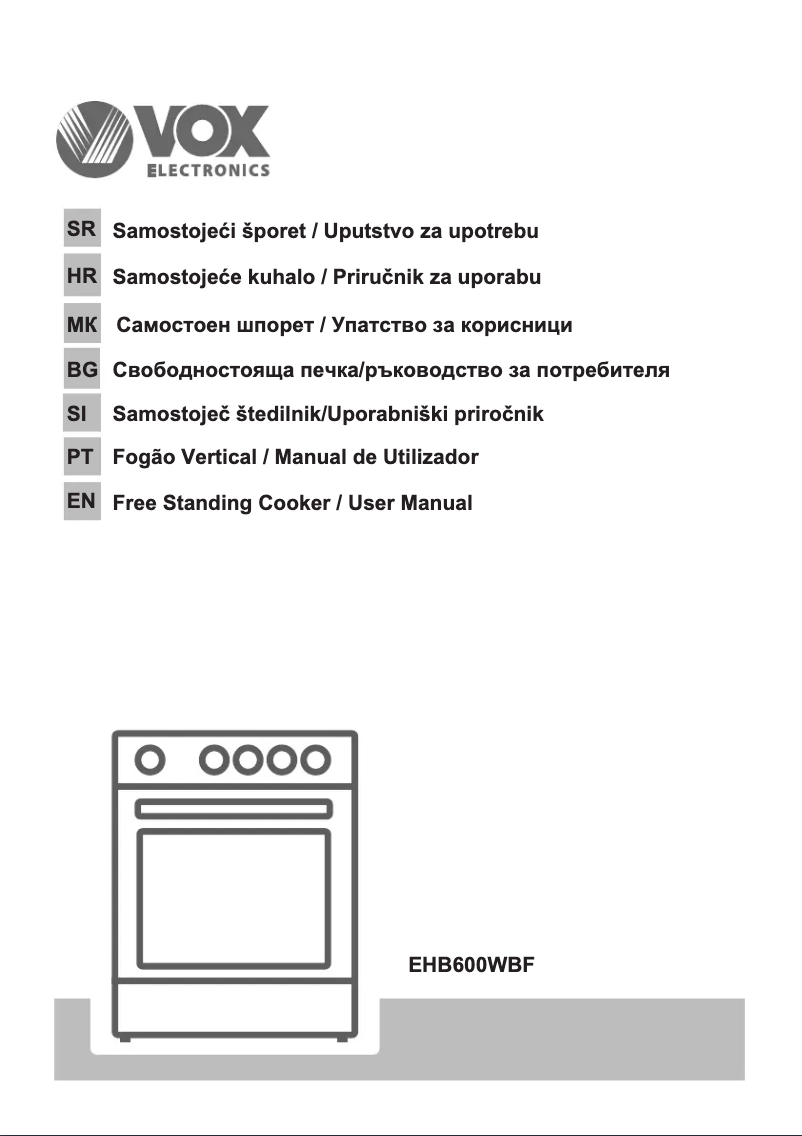 Página 1 del manual Manual de usuario VOX EHB 600 WBF