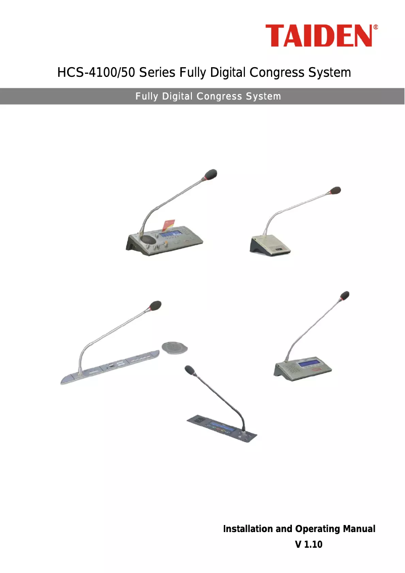 Page 1 de la notice Manuel utilisateur TAIDEN HCS-48U7DMIC