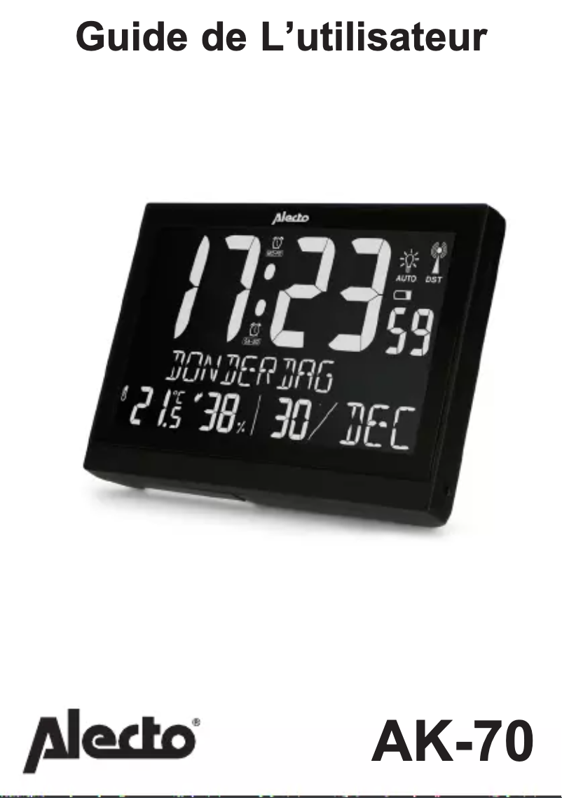 Page 1 de la notice Manuel utilisateur Alecto AK-70