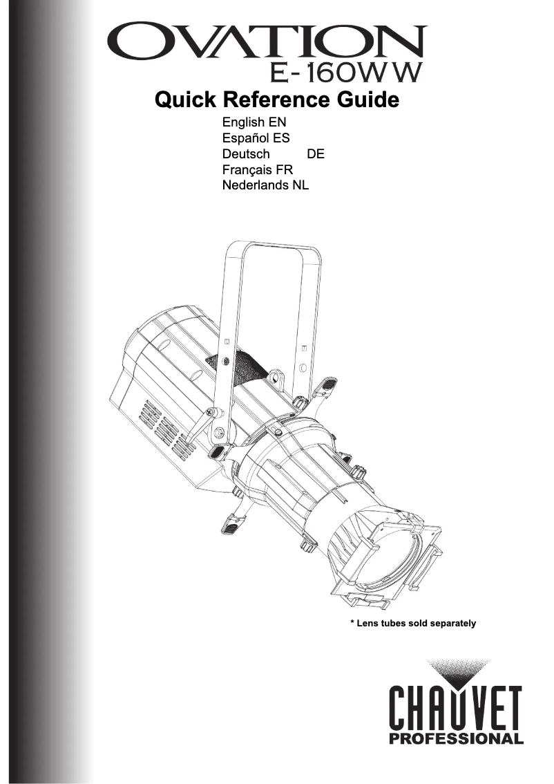 Image de la première page du manuel de l'appareil Ovation E-160WW