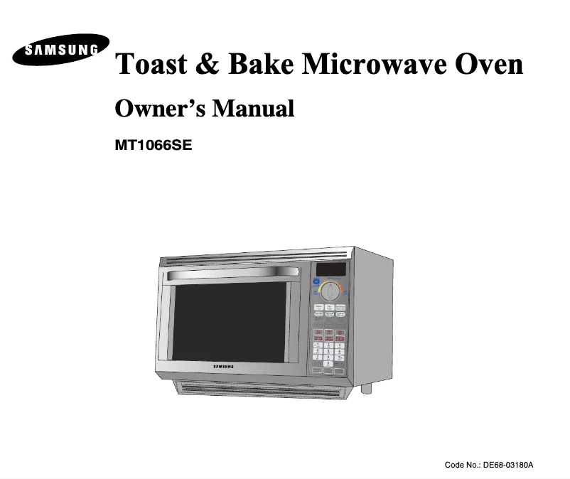 Page n°1 - Manuel utilisateur Samsung MT1066SE