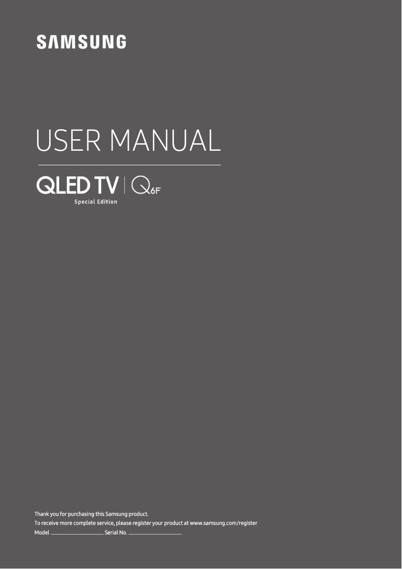 Page n°1 - Manuel utilisateur Samsung QE55Q6FGMT