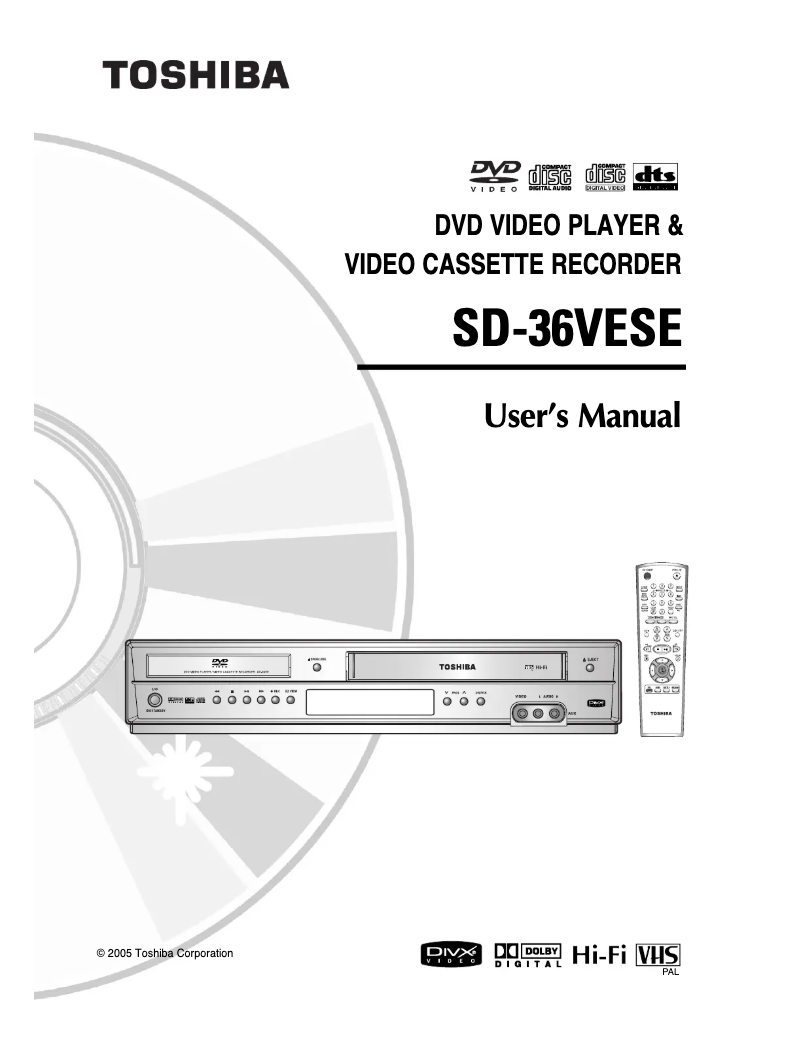 Image de la première page du manuel de l'appareil SD-36VESE