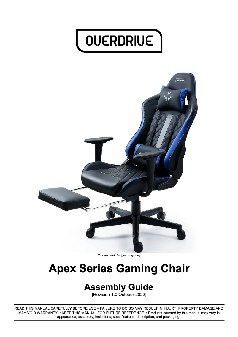 First page image of the manual for Apex Series