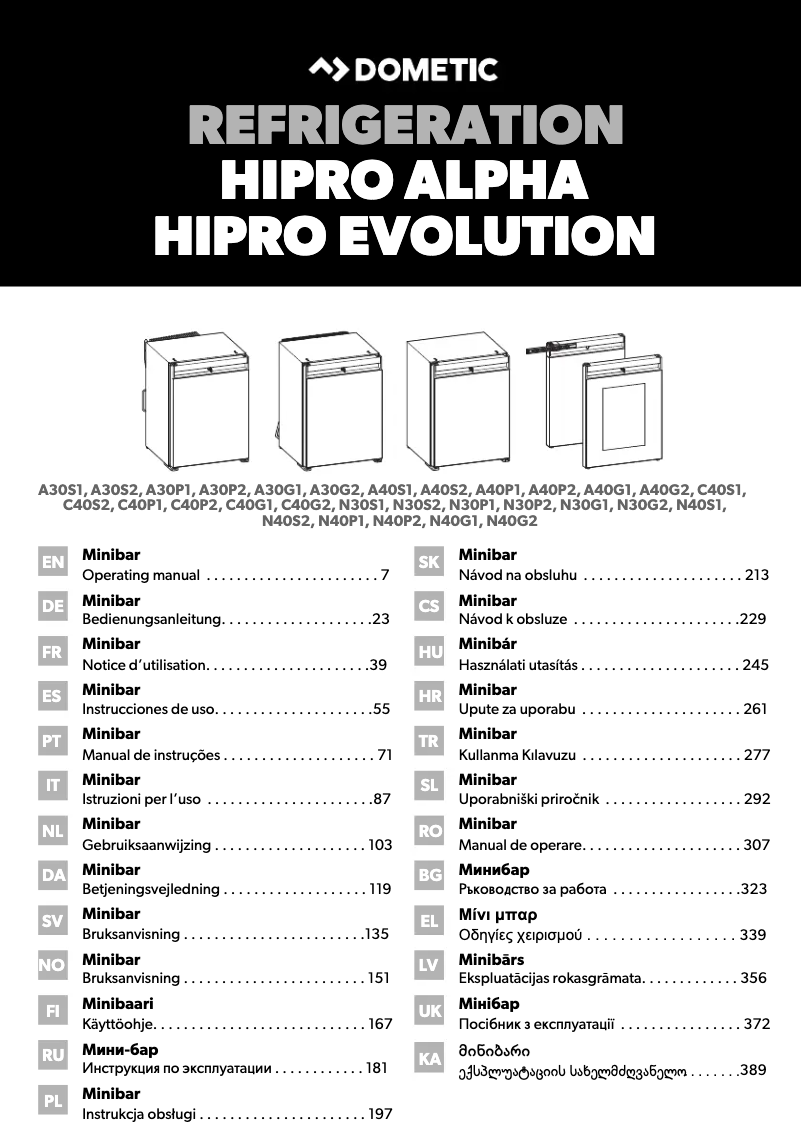 Page 1 de la notice Manuel utilisateur Dometic A30SR1