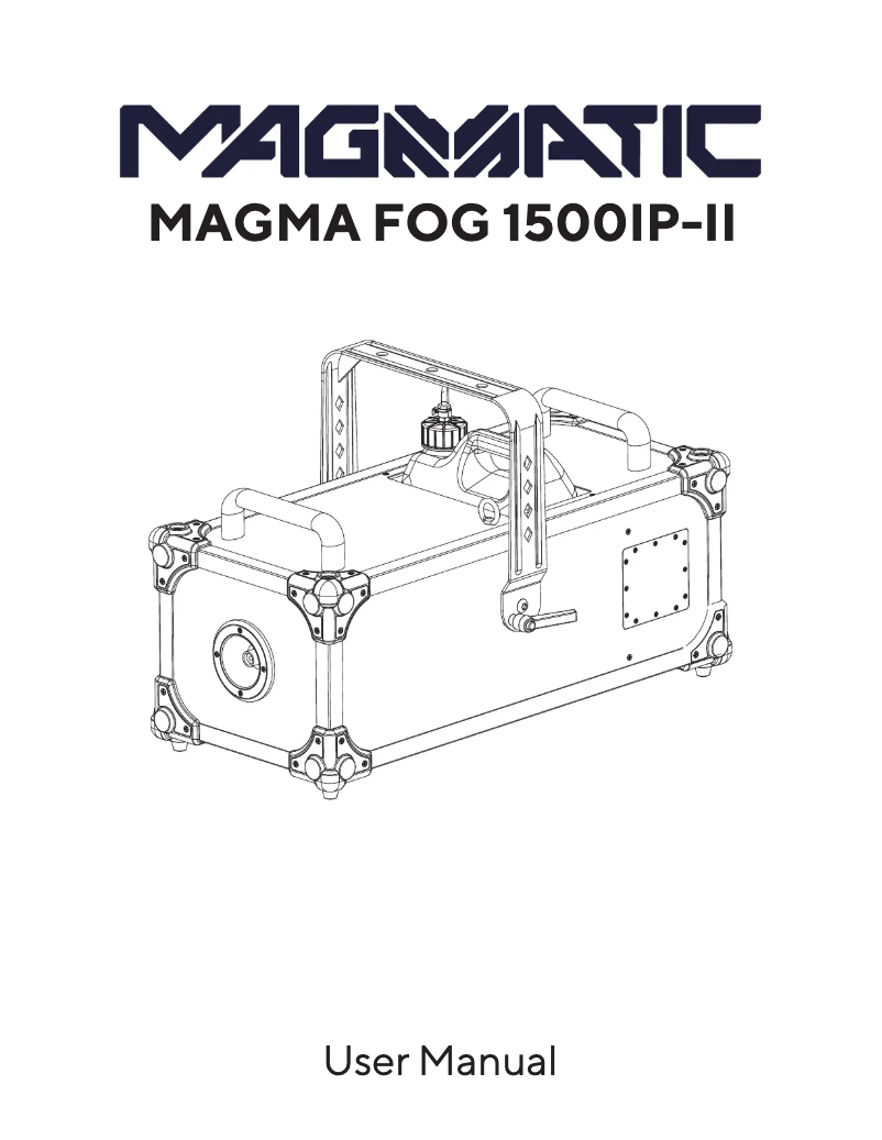 Image de la première page du manuel de l'appareil Magma Fog 1500IP-II