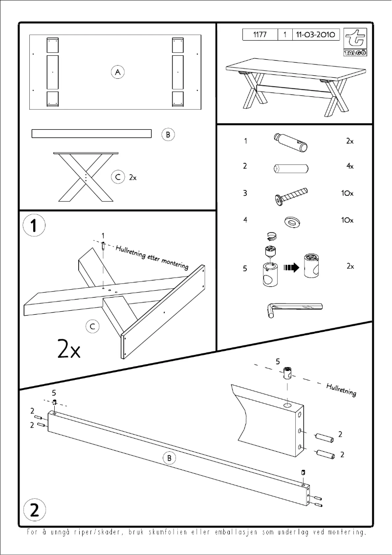 Page 1 de la notice Manuel utilisateur Talgø Cross