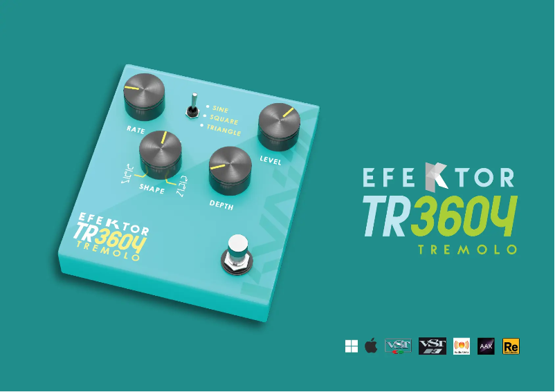 Page n°1 - Manuel utilisateur Kuassa Efektor TR3604 Tremolo