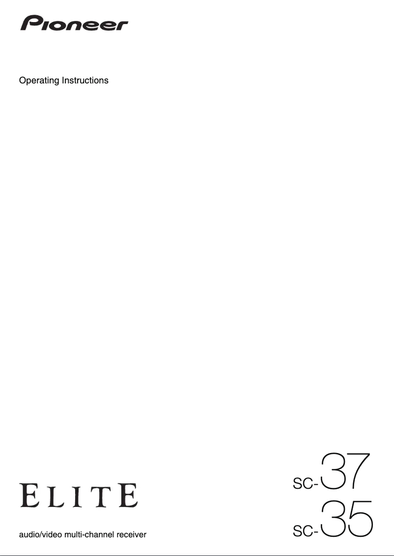 Image de la première page du manuel de l'appareil Elite SC-35
