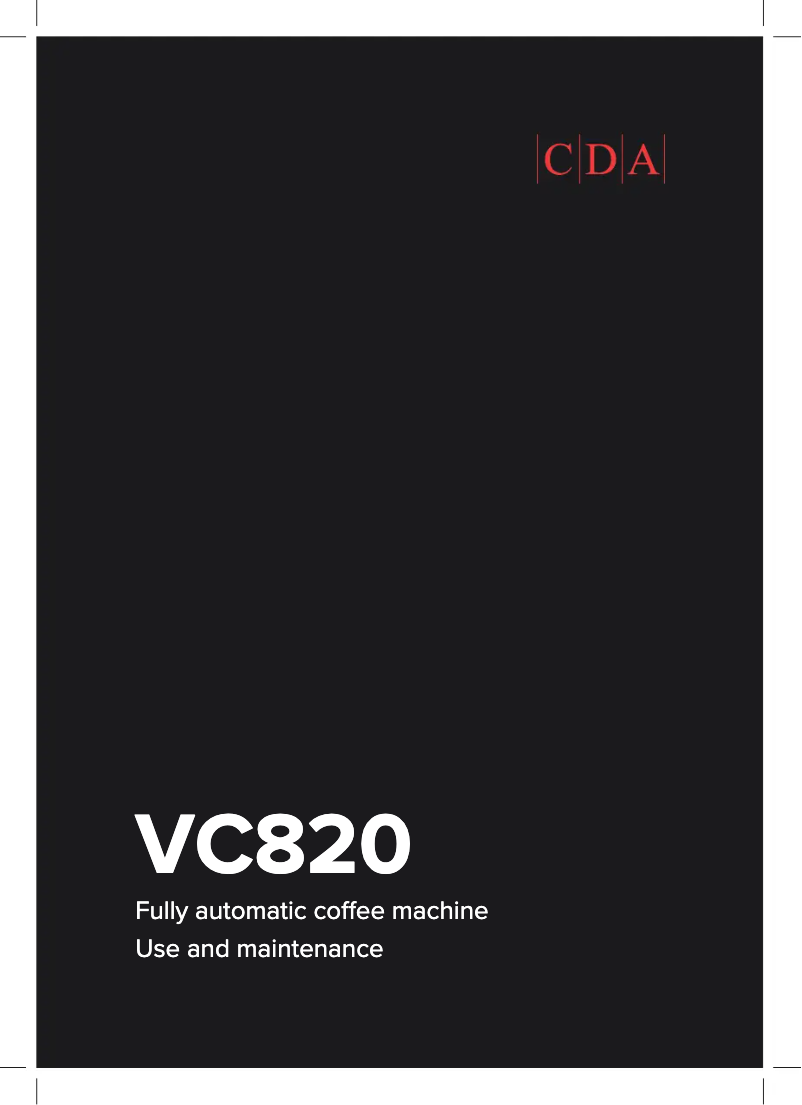 Page n°1 - Manuel utilisateur CDA VC820BL