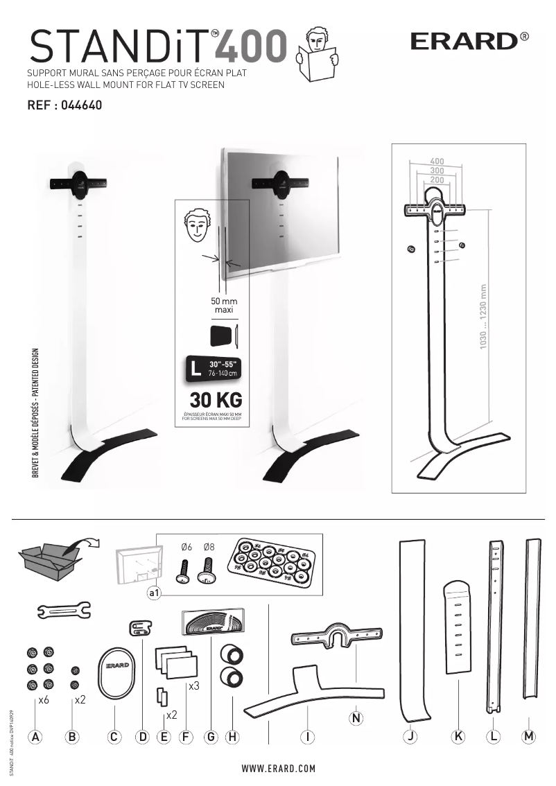 Page n°1 - Manuel utilisateur Erard StandiT 400