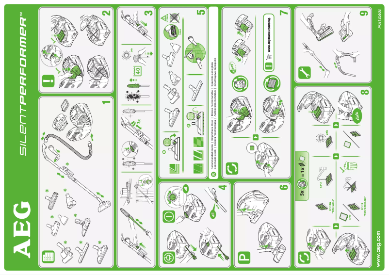 Page 1 de la notice Manuel utilisateur AEG Silent Performer ASP7110