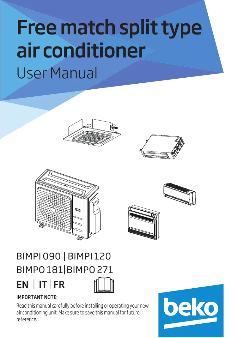 Page 1 de la notice Manuel utilisateur Beko BIMPI 120