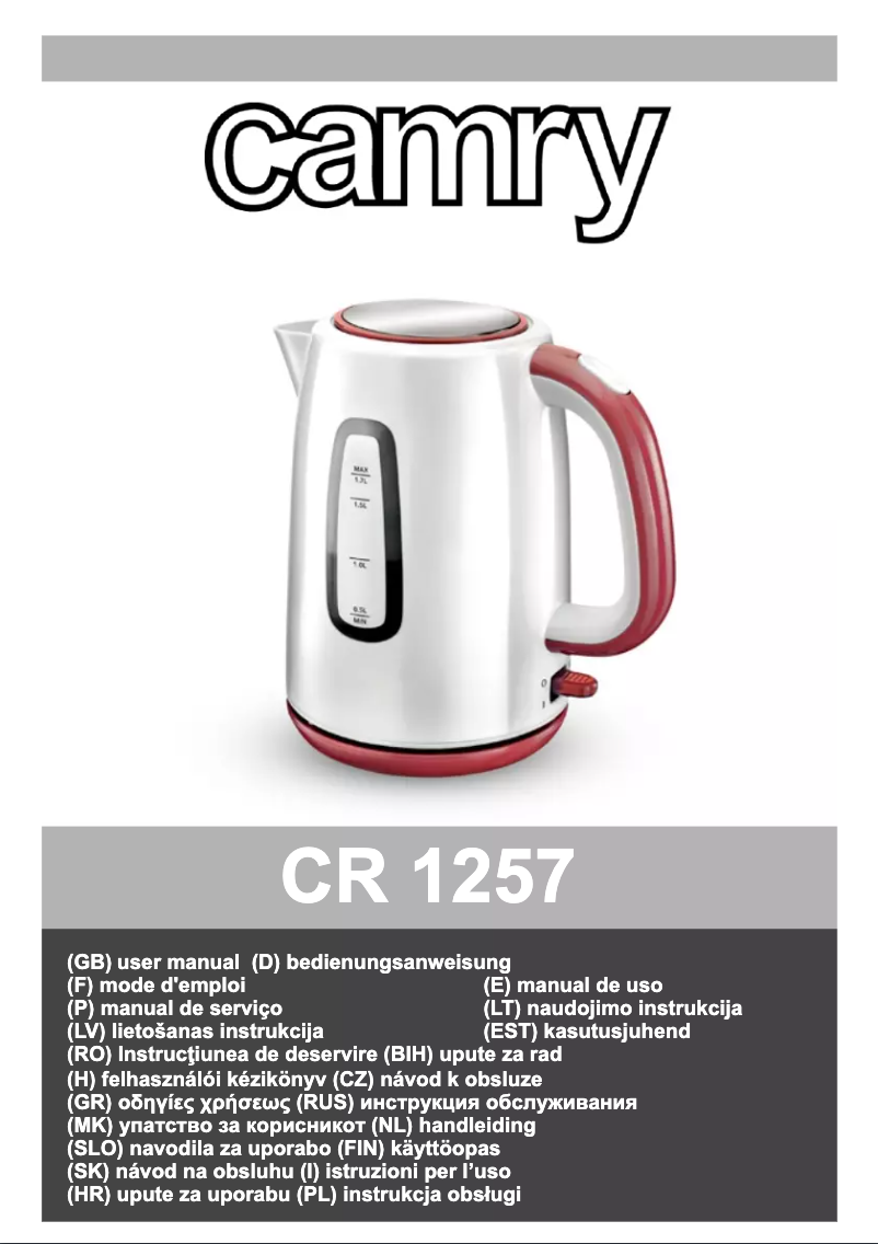 Página 1 del manual Manual de usuario Camry CR 1257