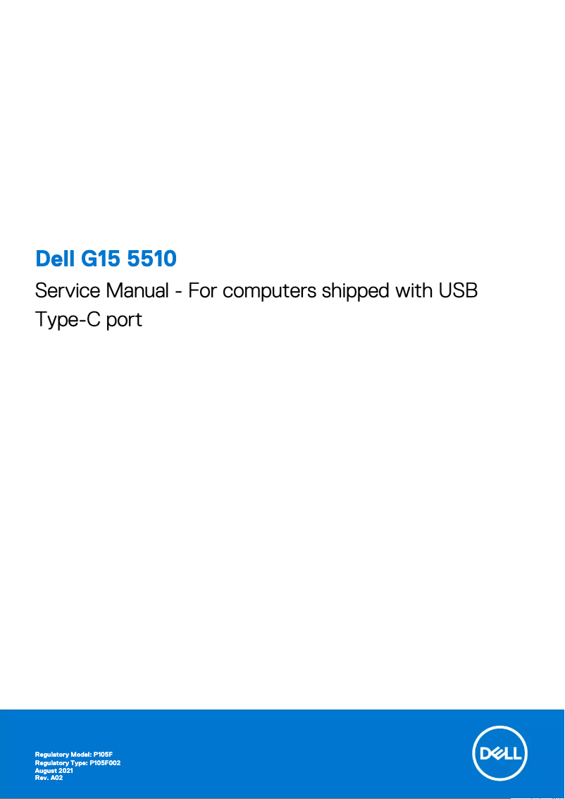 Page 1 de la notice Manuel utilisateur Dell G15 5510