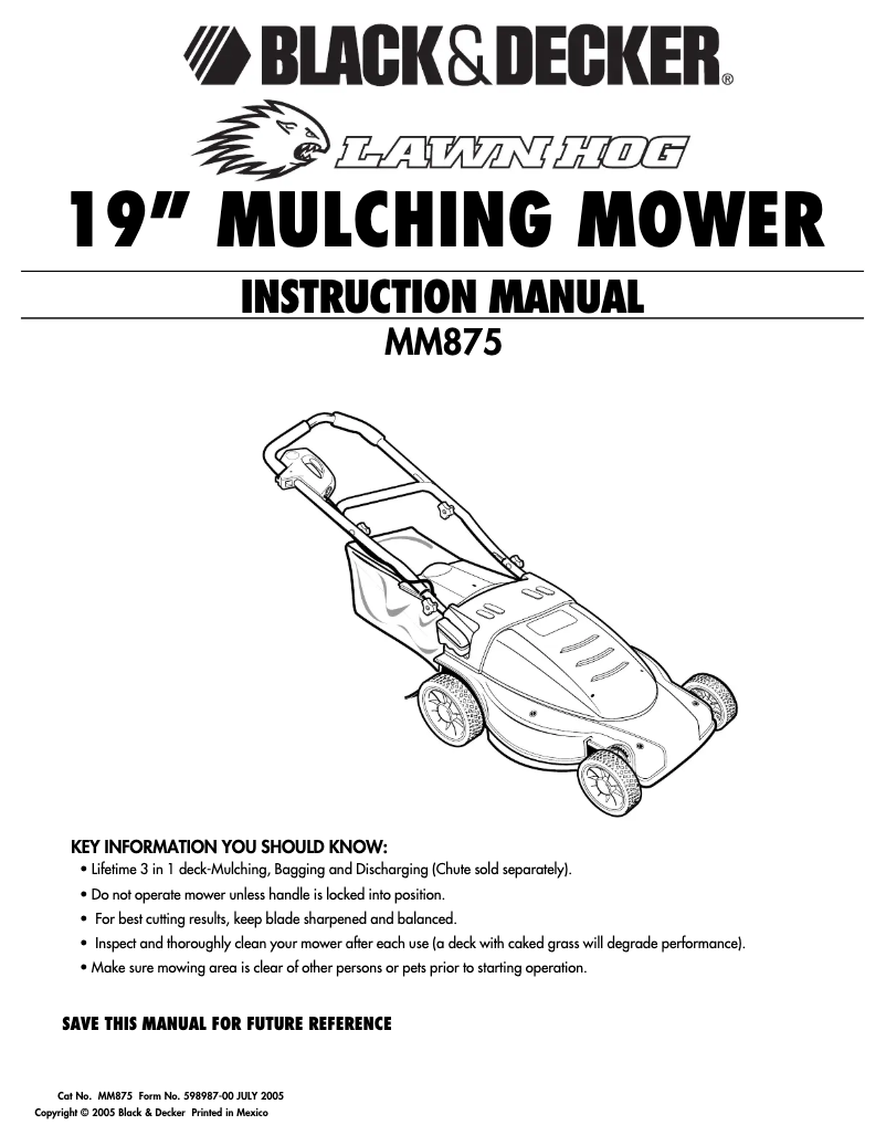 Página 1 del manual Manual de usuario Black & Decker MM875