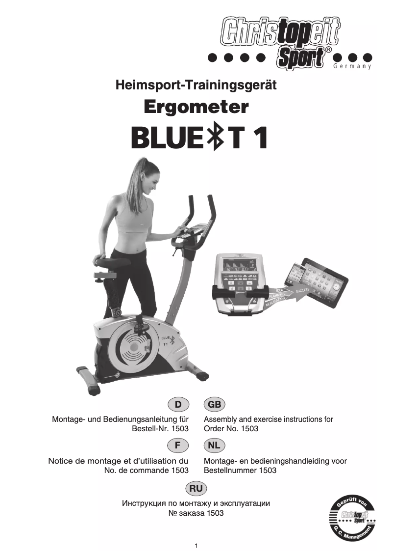 Page n°1 - Manuel utilisateur Christopeit Blue T1