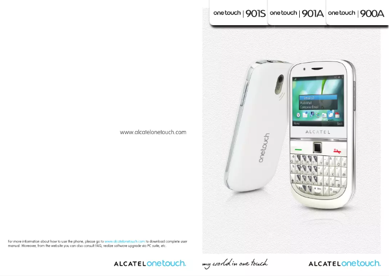 Page 1 de la notice Manuel utilisateur Alcatel One Touch 901A