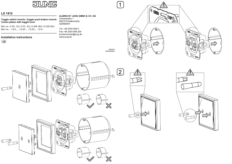 Page n°1 - Manuel utilisateur JUNG K506KOEU