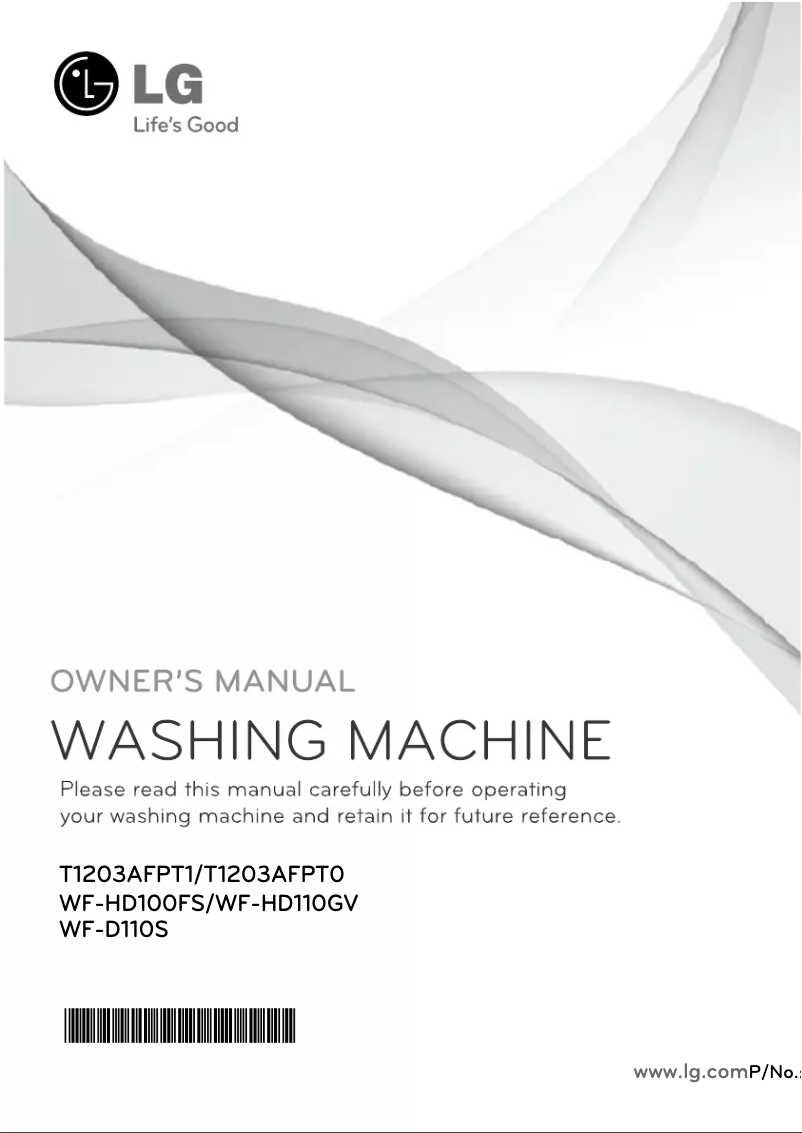 Página 1 del manual Manual de usuario LG WF-HD110GV