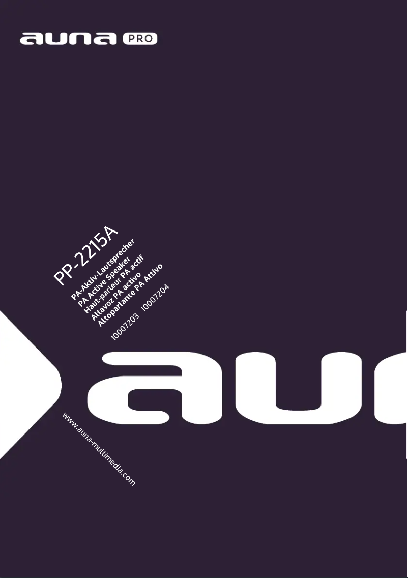 Image de la première page du manuel de l'appareil PP-2215A