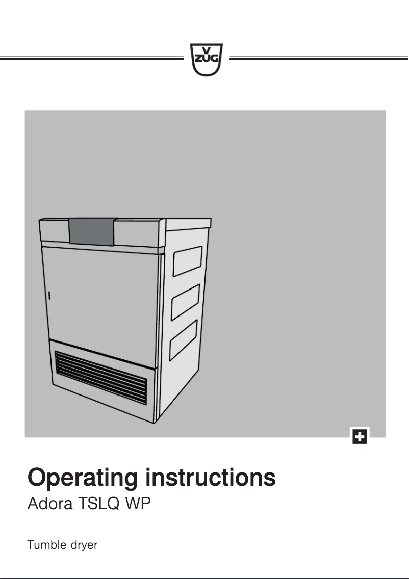 Page 1 de la notice Manuel utilisateur V-Zug Adora TSLQ WP