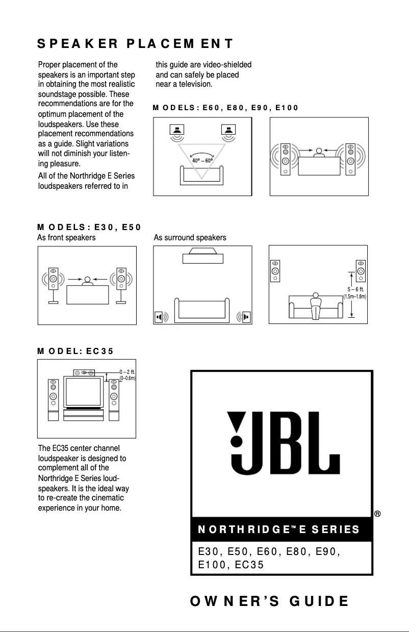 Page n°1 - Manuel utilisateur JBL E80