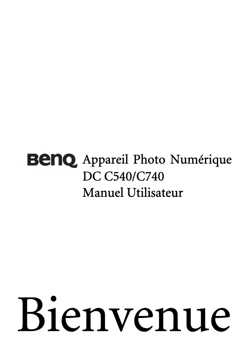 Page 1 de la notice Manuel utilisateur BenQ DC C740