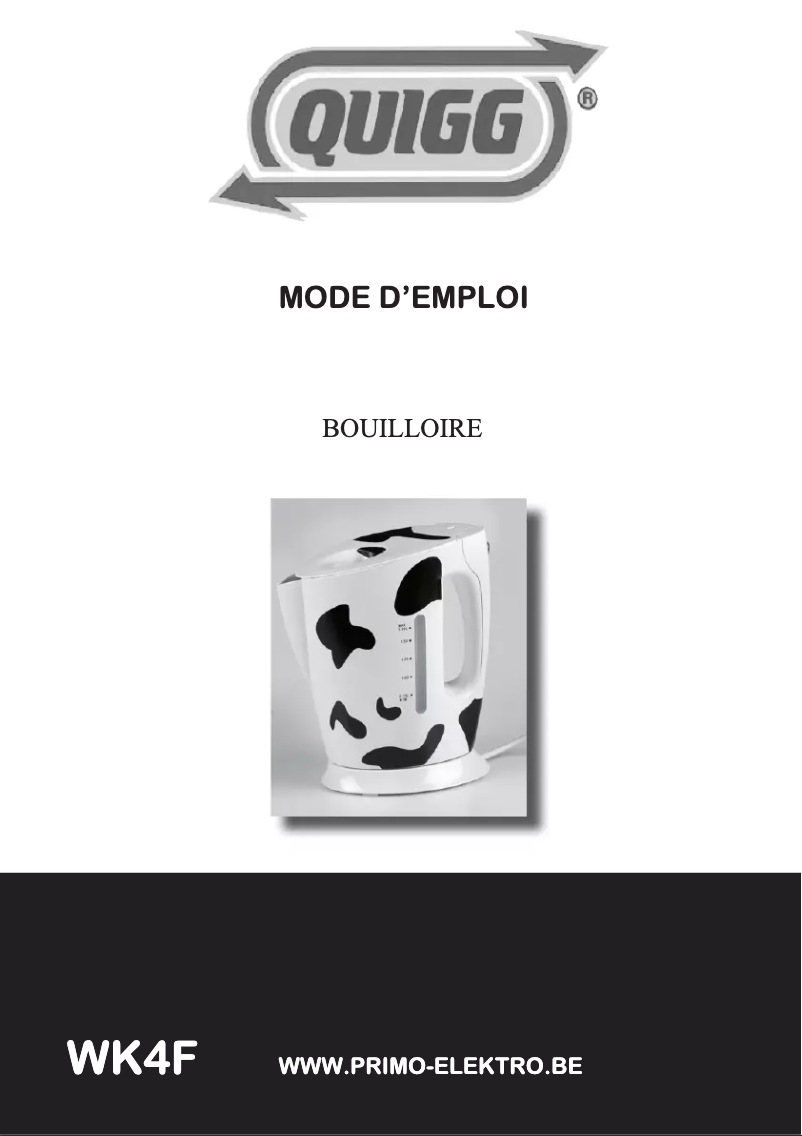 Page n°1 - Manuel utilisateur Quigg WK4