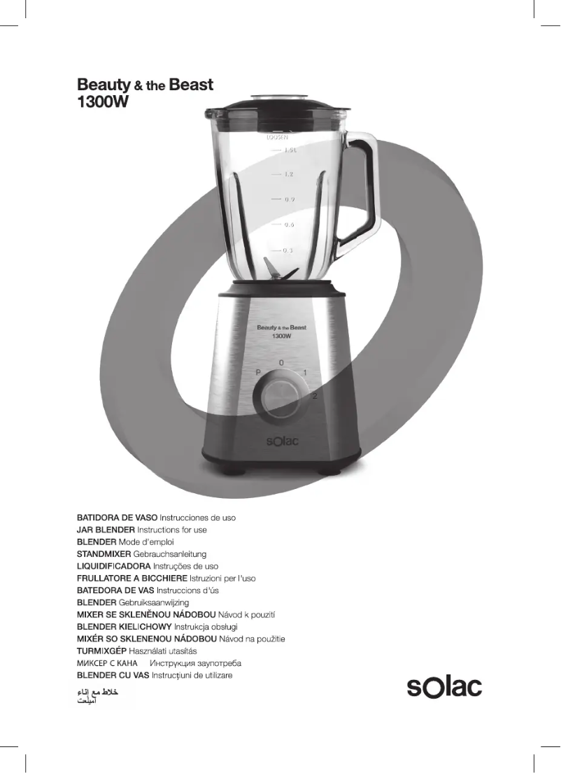 Image de la première page du manuel de l'appareil Beauty & the Beast 1300W BV5726