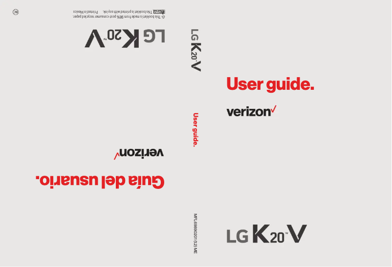 Página 1 del manual Manual de usuario LG K20 V