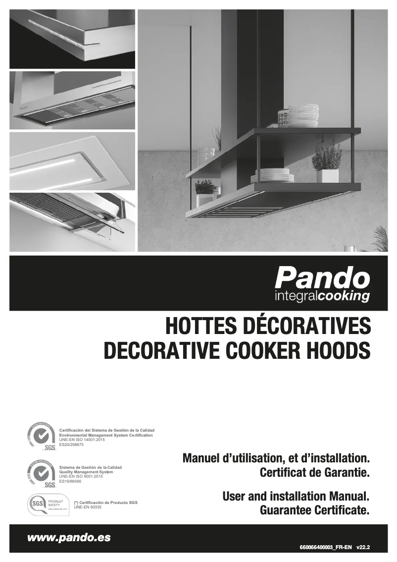 Page n°1 - Manuel utilisateur Pando EVO