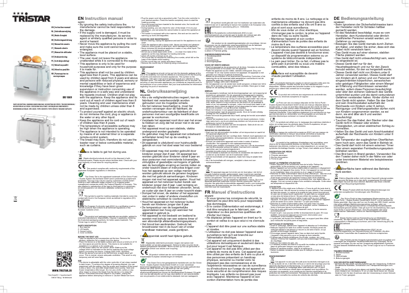 Image de la première page du manuel de l'appareil BR-1009