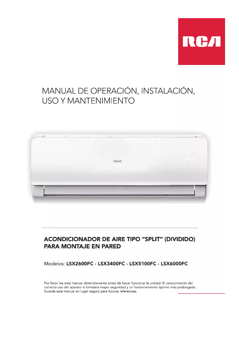 Page 1 de la notice Manuel utilisateur RCA LSX5100FC