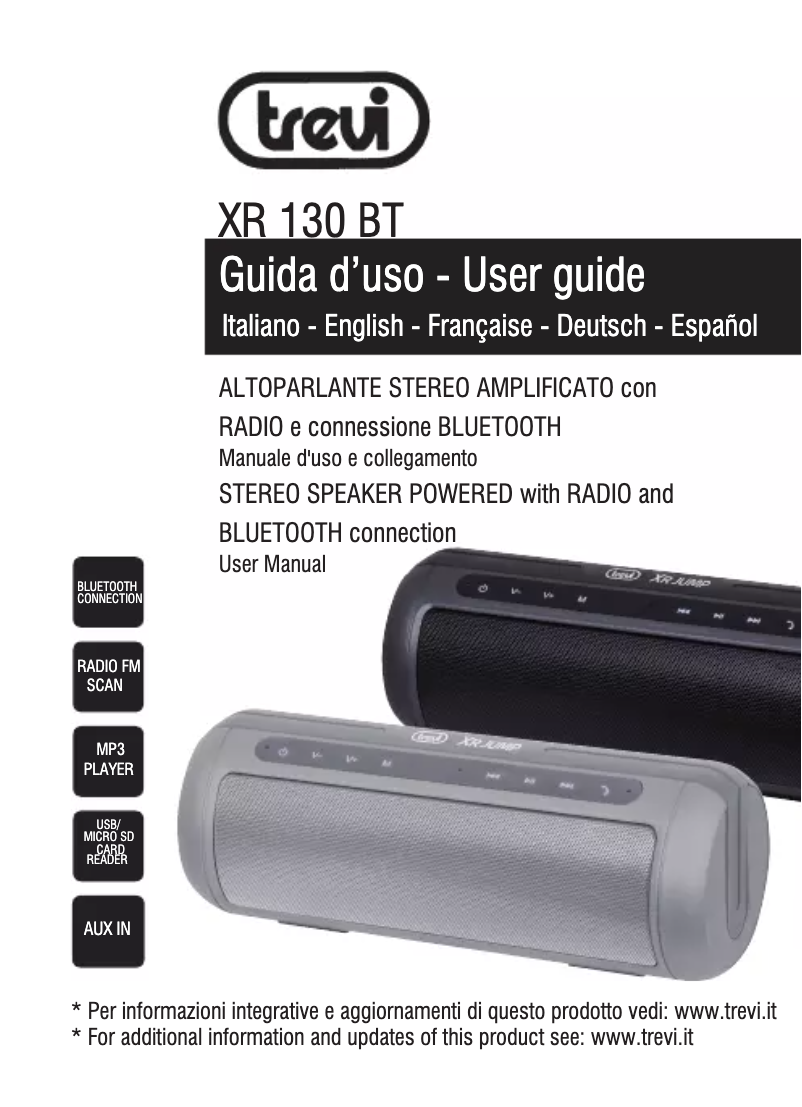 Image de la première page du manuel de l'appareil XR 130 BT