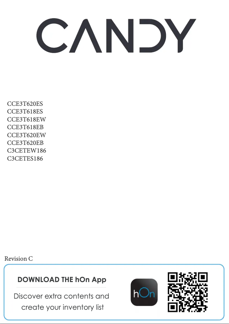 Page 1 de la notice Manuel utilisateur Candy C3CETEW186