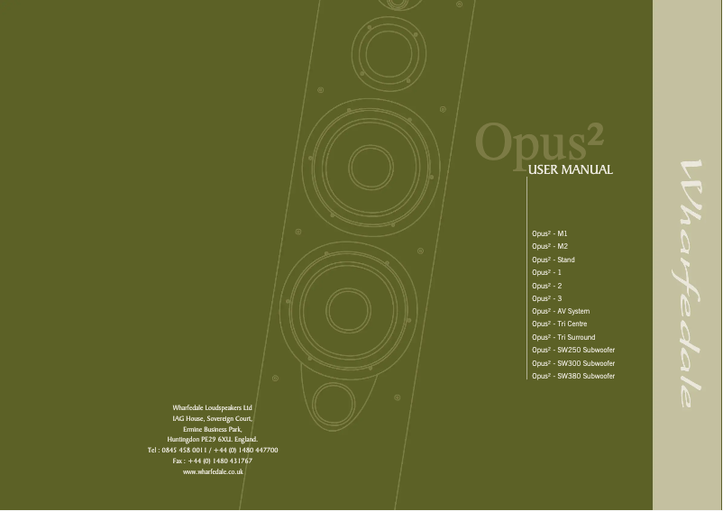 Página 1 del manual Manual de usuario Wharfedale Opus 2 M1