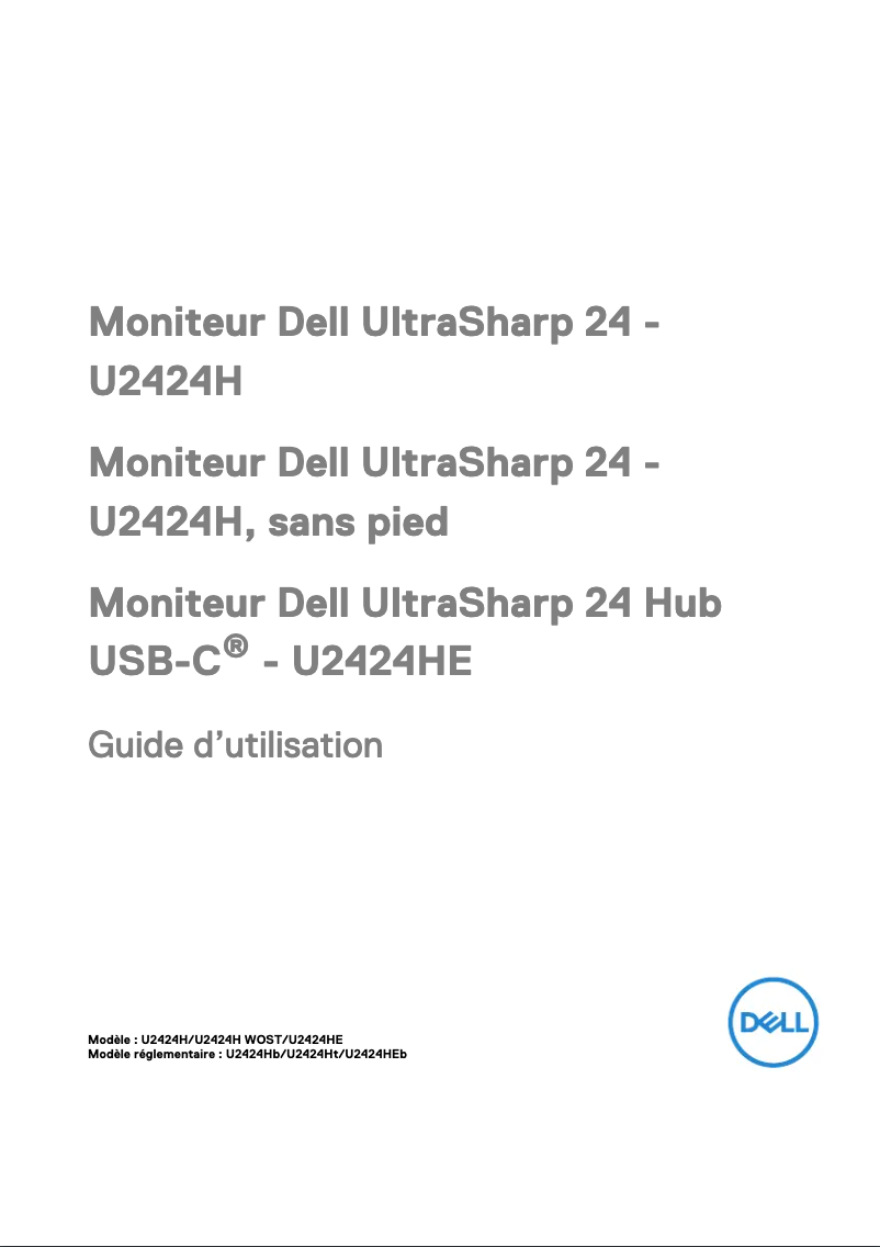 Image de la première page du manuel de l'appareil U2424H