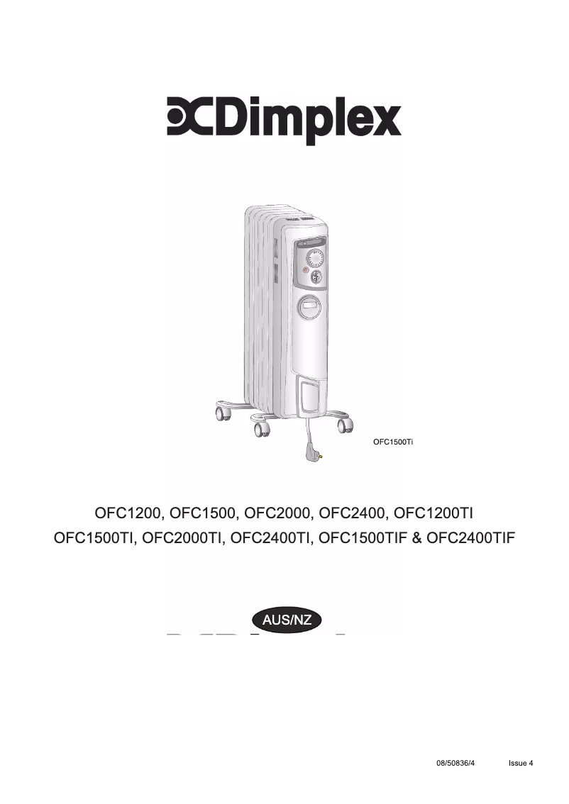 Page n°1 - Manuel utilisateur Dimplex OFC1500TIFW