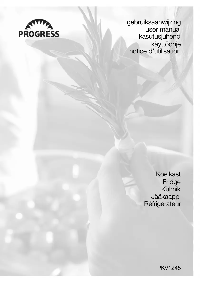 Image de la première page du manuel de l'appareil PKV1245