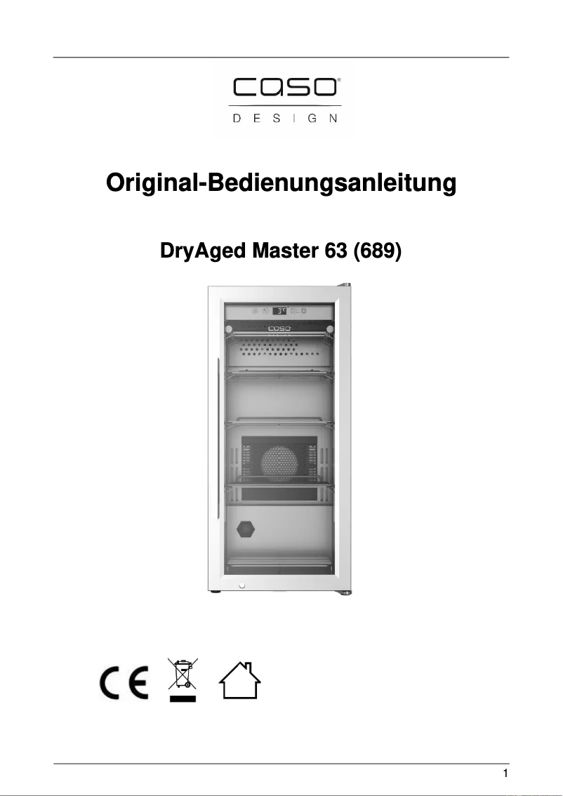 Page 1 de la notice Manuel utilisateur Caso DryAged Master 63