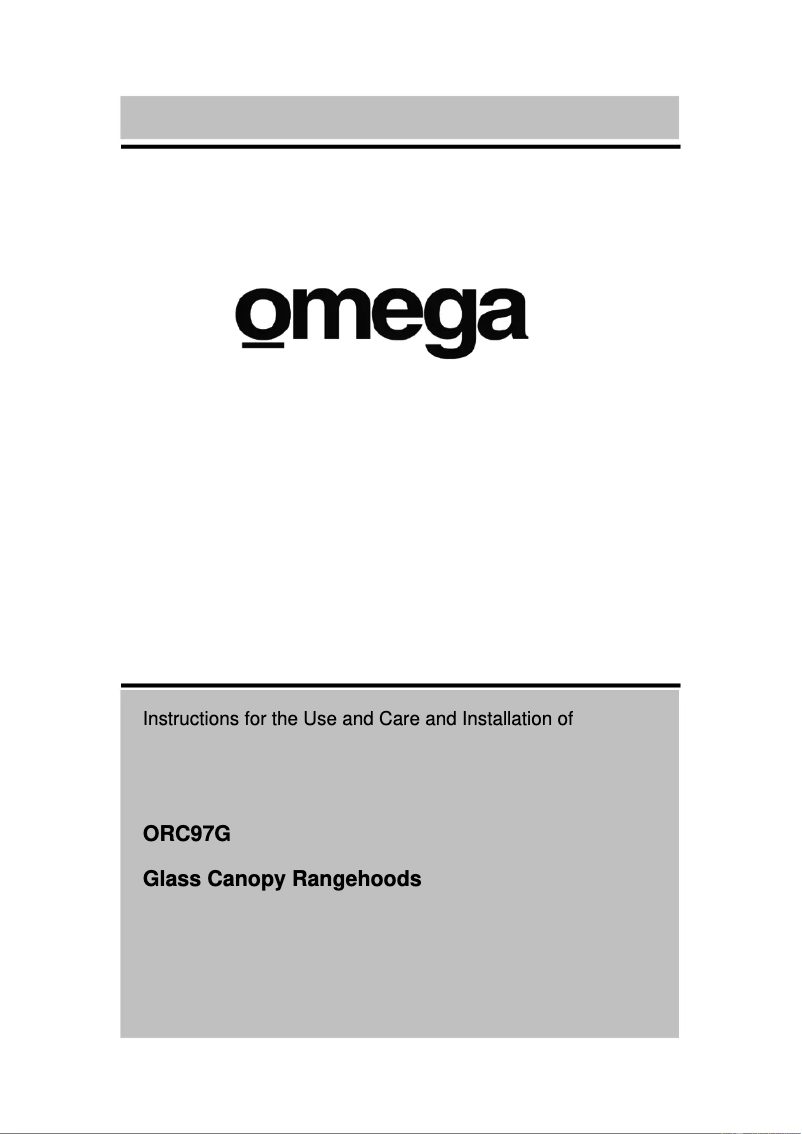 Page 1 de la notice Manuel utilisateur Omega ORC97G