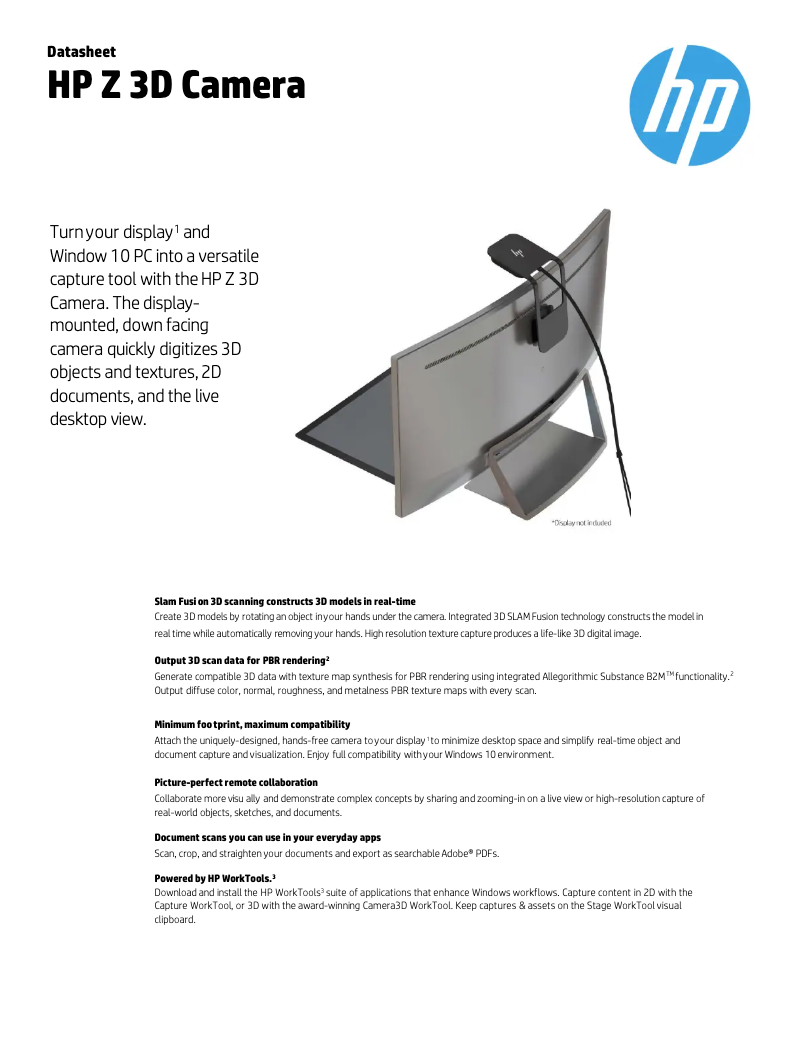 Page n°1 - Fiche technique HP Z 3D