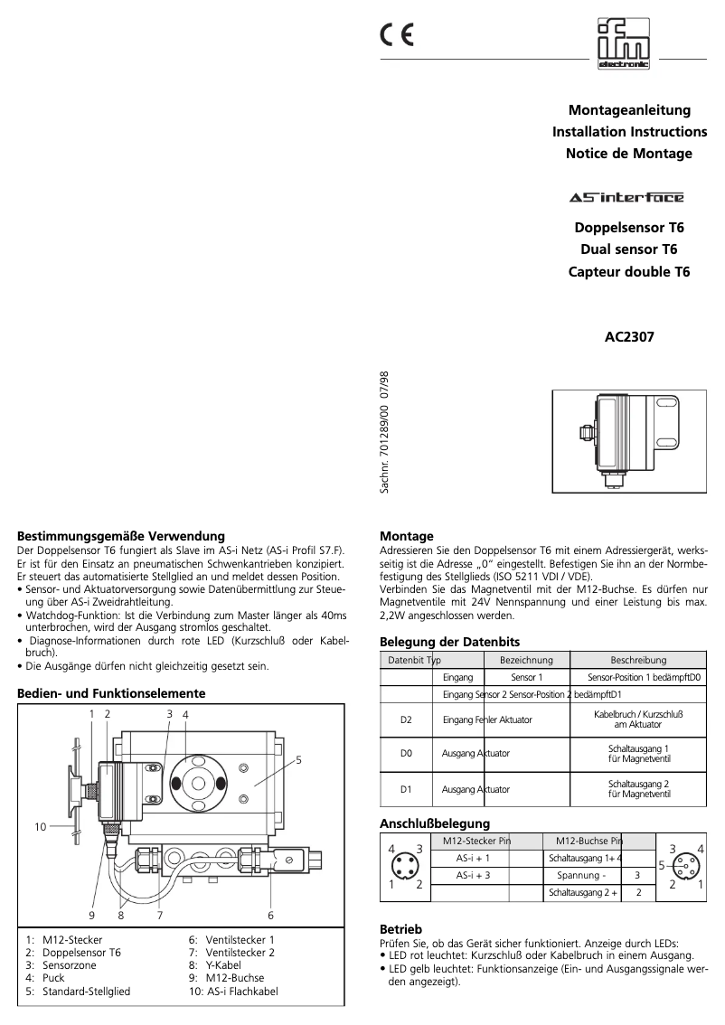 Página 1 del manual Manual de usuario IFM AC2307