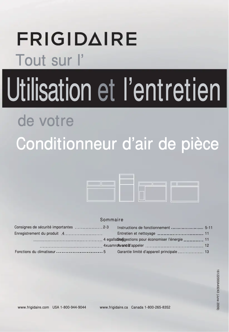 Page 1 de la notice Manuel utilisateur Frigidaire FFRE2533S2