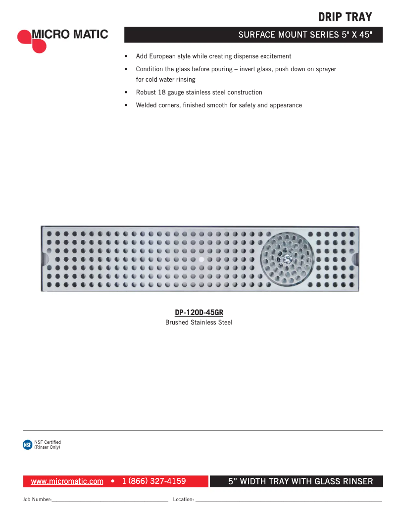 Page n°1 - Manuel utilisateur Micro Matic DP-120D-45GR