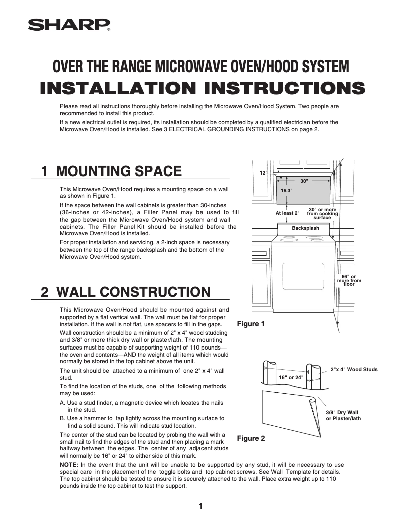 Page 1 de la notice Guide d'installation Sharp SMO1854DS