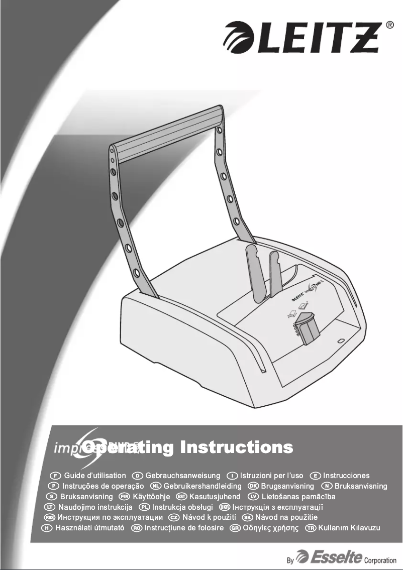 Page 1 de la notice Manuel utilisateur Leitz impressBIND 280
